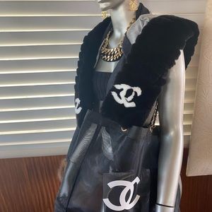 Chanel 2 pc Swimsuit LOGO Bikini EU38